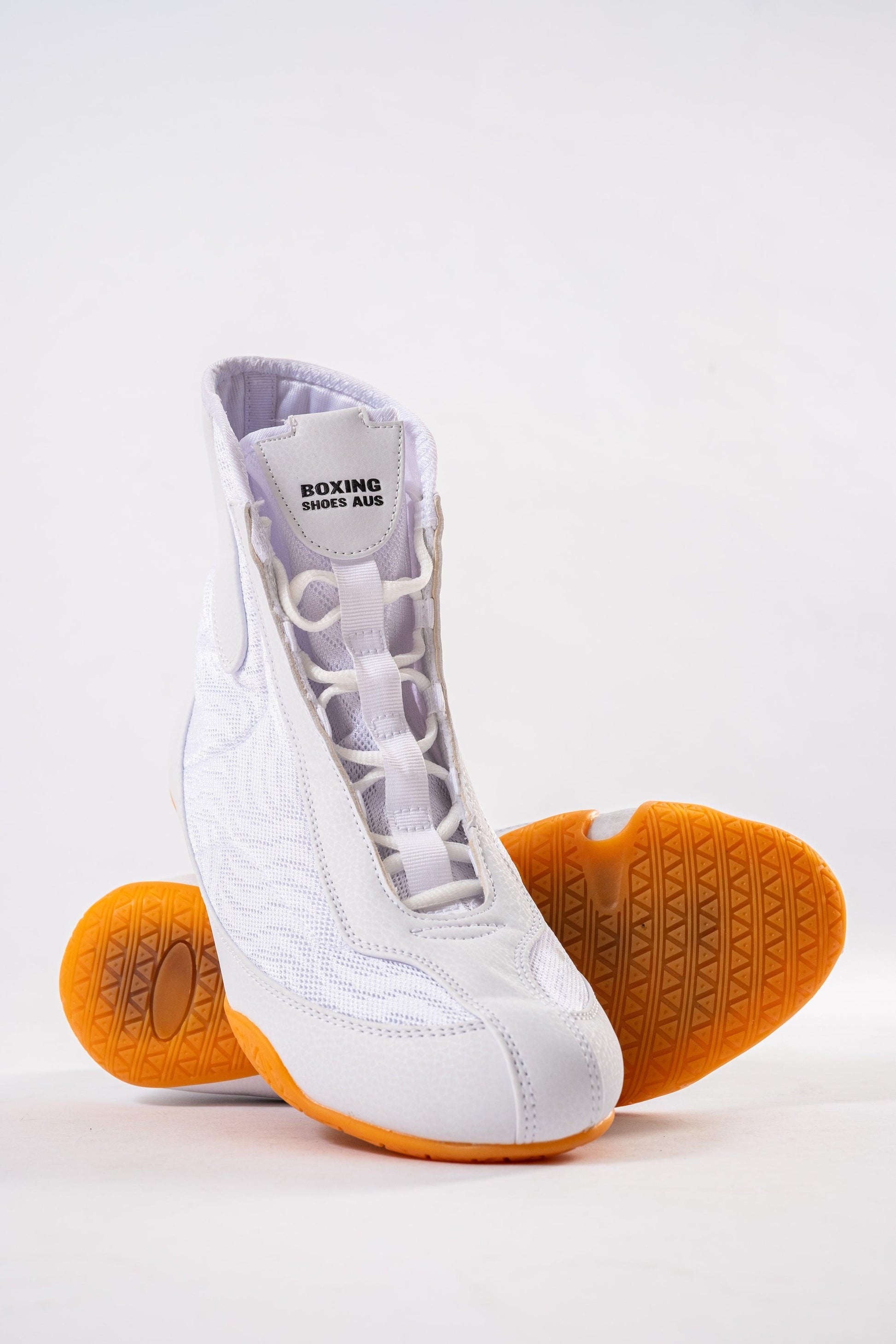 White Competition Boxing Shoes - Boxing Shoes Australia