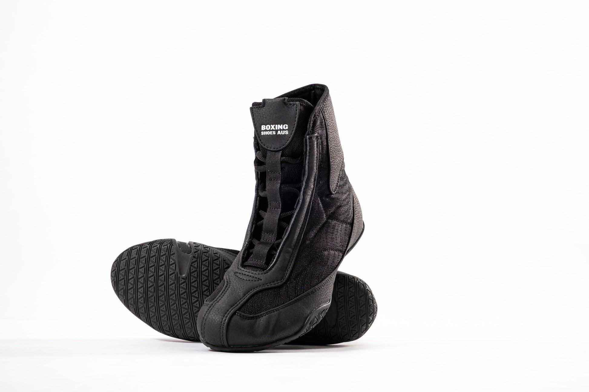 Black Competition Boxing Shoes - Boxing Shoes Australia