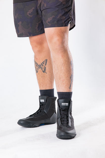 BSA Elite Black Boxing Shoes