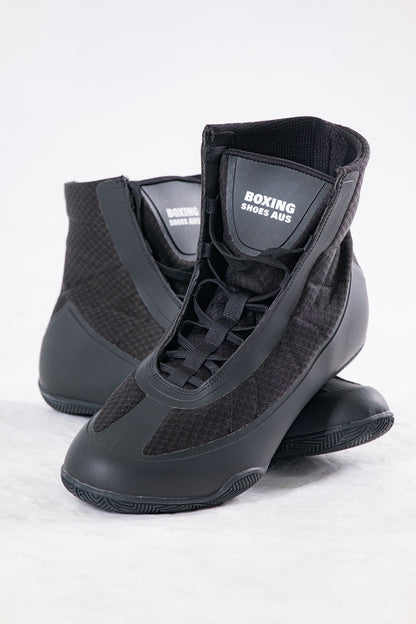 BSA Elite Black Boxing Shoes