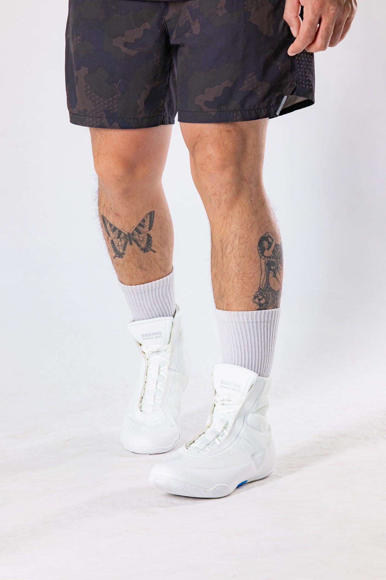 BSA Elite White Boxing Shoes